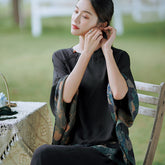 Vintage Ethnic Style  Retro Clasp Tang Suit Jacket